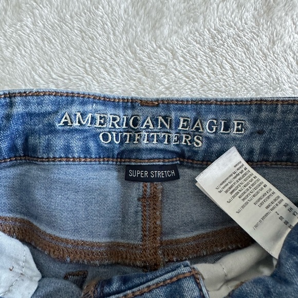 American Eagle Jean Shorts - Super Stretch Super Low Shortie 00 - Picture 3 of 6